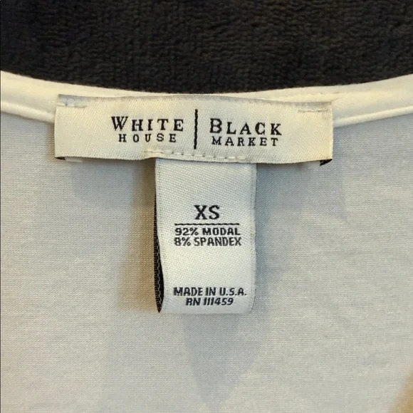 White House Black Market Cream Wrap Blouse - Picture 2 of 3